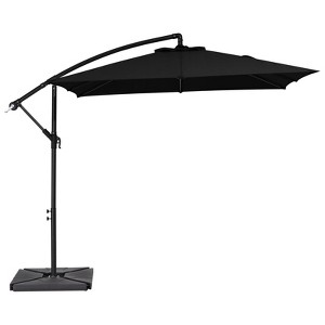 HYLEORY Beeram 96" x 96" Cantilever Umbrella with Counterweight - 1 of 4