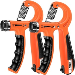 2-in-1 Hand Exercise Set (2 Pack), Grip Strengthener & Squeezer for Forearm, Wrist, Finger Workout and Strength Training - 1 of 4