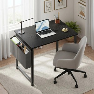 NAYSAYE Compact Small Office Desk Minimalist Workstation With ... - Minimalist Storage For Small Desks