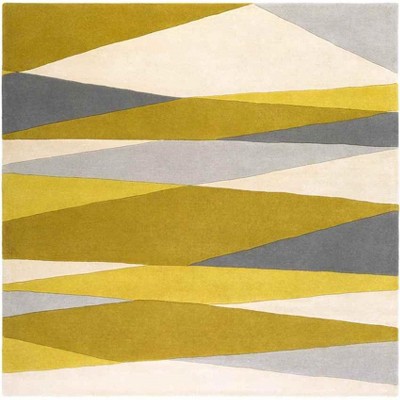 Mark & Day Mulhouse 8'x8' Square Tufted Indoor Area Rugs Cream: Geometric Wool, Stain-Resistant, Modern Decor