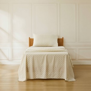 Lush Décor Twin 3pc Sophie Cotton Sheet Set Neutral - 1 of 4