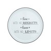 Porland 7" 4pk Porcelain Be Happy Quotes Dessert Set White: Modern Dinnerware, Dishwasher & Microwave Safe, Service for 4 - 2 of 4