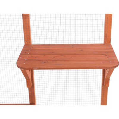 Large Wooden Outdoor Cat Sanctuary with Platforms