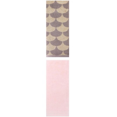 REGALWOVEN Soft Absorbent Bathroom Decorative Hand Towels for Drying 14" x 30"/13" x 29" 2 Pcs