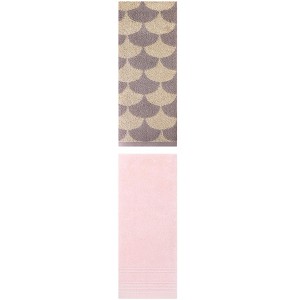 REGALWOVEN Soft Absorbent Bathroom Decorative Hand Towels for Drying 14" x 30"/13" x 29" 2 Pcs - 1 of 4