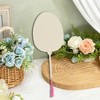 Unique Bargains Portable Double-Sided Long Handle Xuan Paper Folding Fan 1 Pc - 4 of 4