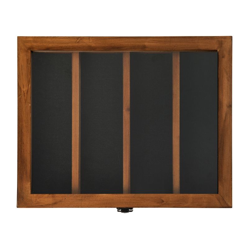 Emma and Oliver Solid Pine Medals Display Case with Channel Grooved Removable Shelves, 5 of 15