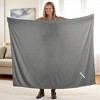 Personalization Mall All About Me Embroidered Initial Fleece Blanket, Grey, 60" x 80" - 2 of 4