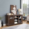 LIVAREEmlen 2 Doors Cabinet Farmhouse Cabinet, Farmhouse TV Stand Barn Design,Modern Farmhouse TV Media Stand 60.23"W*15.35"D*31.7"H - 4 of 4