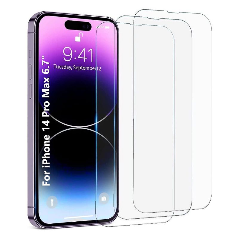 SaharaCase iPhone 14 Pro Max 6.7" Bundle Marble Series Case with Tempered Glass Screen and Camera, 3 of 10