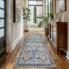 Abynow Diamond Distressed Persian Style Washable Indoor Rug - 2 of 4