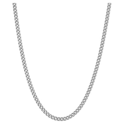 Tiara Sterling Silver Curb Chain Necklace
