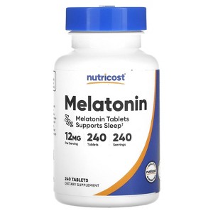 Nutricost Melatonin, 12 mg, 240 Tablets - 1 of 2