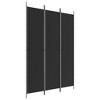vidaXL 3-Panel Room Divider - Durable Fabric and Iron Construction, Versatile Functionality, Privacy Ensuring, Foldable, Easy Assembly - Black - 2 of 4