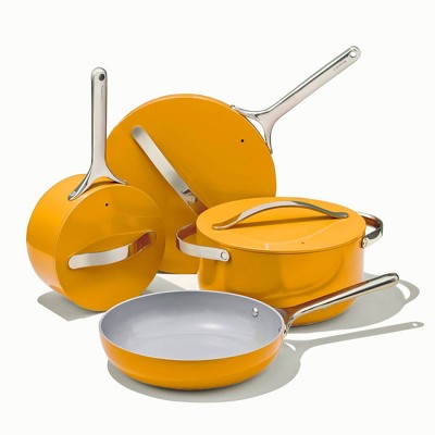 Caraway Home 7-Piece Cream Ceramic Non-Stick Cookware Set with Gold  Hardware for Sale in Bonita, CA - OfferUp