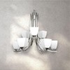 Sunset Lighting Starling 9-Light 2-Tier Chandelier 60W Frosted Opal Glass, Dimmable Bright Satin Nickel Finish - 4 of 4
