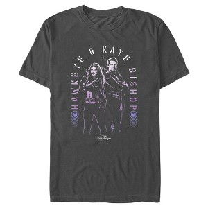 Men's Marvel Hawkeye Kate Bishop and Hawkeye T-Shirt - 1 of 4