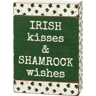 Saint Patricks Irish Blessings Wall Sign - One Sign 6.25 Inches - Clover  Luck - 70080b - Wood - Green : Target