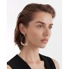 Gold Earrings for Women in Round Disc Matte Gold and Silver Earrings Two Tone Dangle Drop Earrings Fashion Boho Earrings Jewelry Gift - 2 of 4