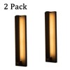 ALOADECOR H20" Modern Motion Sensor Outdoor Wall Light 23W Integrated LED Wall Sconce in Matte Black for Porch Garage Patio（2 PACK） - 3 of 4