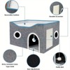 BENCMATE Pet Crates and Houses Foldable Cat Nest Side Table, Portable 2-in-1 Pet Bed and Furniture with Easy Storage, Gray, 16.5"*13.8"*3.9" - 4 of 4