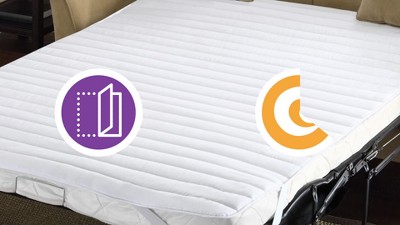 Queen White Microfiber Waterproof Sofa Bed Mattress Pad