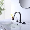 BWE 8 in. Widespread 2-Handle High-Arc Bathroom Faucet in Matte Black - 3 of 4