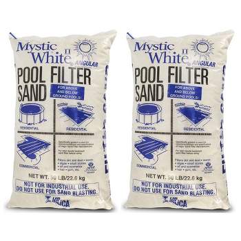 U.S. Silica 50 Pound Mystic White II Non-Corroding Non-Staining Premium Swimming Pool Filter Sand Refill for Even Flow Rate, White (2 Pack)