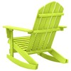 vidaXL Patio Adirondack Rocking Chair, Solid Fir Wood, Green - 4 of 4