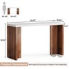 Lirago Brown Engineered Wood and Metal 55-Inch Bar Table 19.7x55.1x35.8 Inch Modern Coffee Table - 4 of 4
