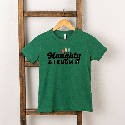 The Juniper Shop Naughty And I Know It Lights Youth Short Sleeve Tee