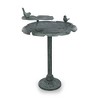 SPI Home Bird Chat on Lotus Birdbath and Birdfeeder – 24" Tall Aluminum Garden Accent with Sculptural Birds - 4 of 4