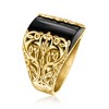 Ross-Simons Onyx Openwork Ring in 18kt Gold Over Sterling - 3 of 4
