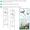 Sunnydaze Decorative Steel Metal Dragonfly Delight Design Garden Trellis - 55.75" H - Black - 2-Pack - image 2 of 4