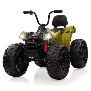 Coucheta 24V Kids ATV Quad, 2-Seater 4WD Ride-On w/ 4x100W Motor, Dual 7AH Battery, Throttle Control, EVA Tires & Metal Suspension, LED Lights &Music - 1 of 4