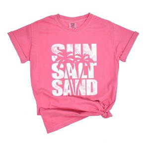 Simply Sage Market Women's Sun Salt Sand Short Sleeve Garment Dyed Tee - 1 of 2