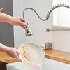 Single-Handle Pull-Down Sprayer 3 Spray High Arc Kitchen Faucet With Deck Plate - 4 of 4