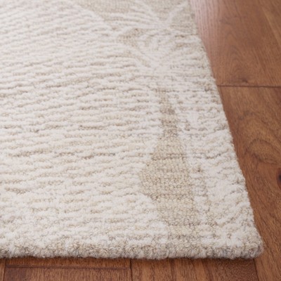 Elegance Hand-Tufted Beige/Ivory Wool Rectangular Area Rug