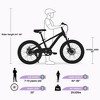 NAYSAYE Bicycle Mountain Bike Durable Steel Frame with Suspension Fork for Kids Outdoor Riding, Purple, 54.33"*22.44"*32.48" - 4 of 4