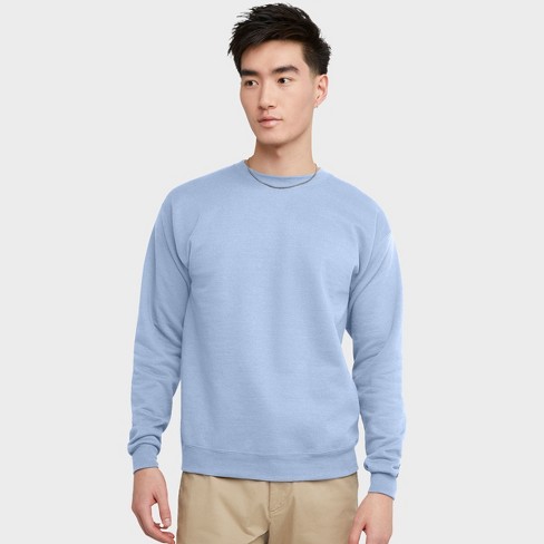 Hanes Ecosmart Men s Fleece Sweatshirt Light Blue L Target