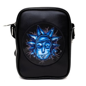 Rick and Morty Bag, Crossbody, Rick and Morty Lenticular Face Expression Applique, Vegan Leather - 1 of 4