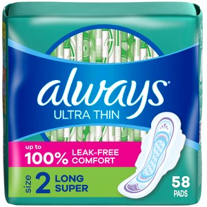 Always Ultra Thin Long Super Pads - Size 2 - 1 of 4