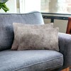 HomeRoots Set of Two 12" X 20" Gray Cowhide Throw Pillow - 2 of 4