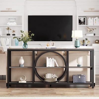 Hommoo 70.9 inch 3 Tier Console Table