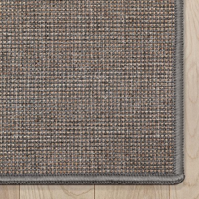 Gray Synthetic Flat Woven Reversible 5' x 7' Area Rug
