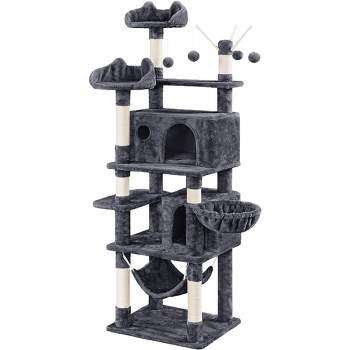 Yaheetech 67″ H Cat Tree Cat Tower, Multi-Level Cat Play House, Climbing Tree