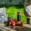 Le'raze 20oz Glass Water Bottle Tumbler Cup with Glass Straw, Bamboo Lid & Base + Protective Silicone Sleeve - BPA Free - Black - 2 of 4