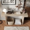 Rustic Farmhouse Console Table with Distressed Wood Finish, Entryway Sofa Side Table for Living Room and Hallway, Natural Wood - 4 of 4
