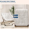 Comfy Chair for Adults, Foldable Living Room Chairs, Soft Faux Fur Folding Lounge for Bedroom Living Room Dorm Rooms - 4 of 4