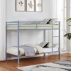 Dsvimoy Bed Low Profile Bunk Bed with Safety Features and Durable Metal Frame for Kids Room, Gray, 76.5"*14.7"*6.75" - 2 of 4